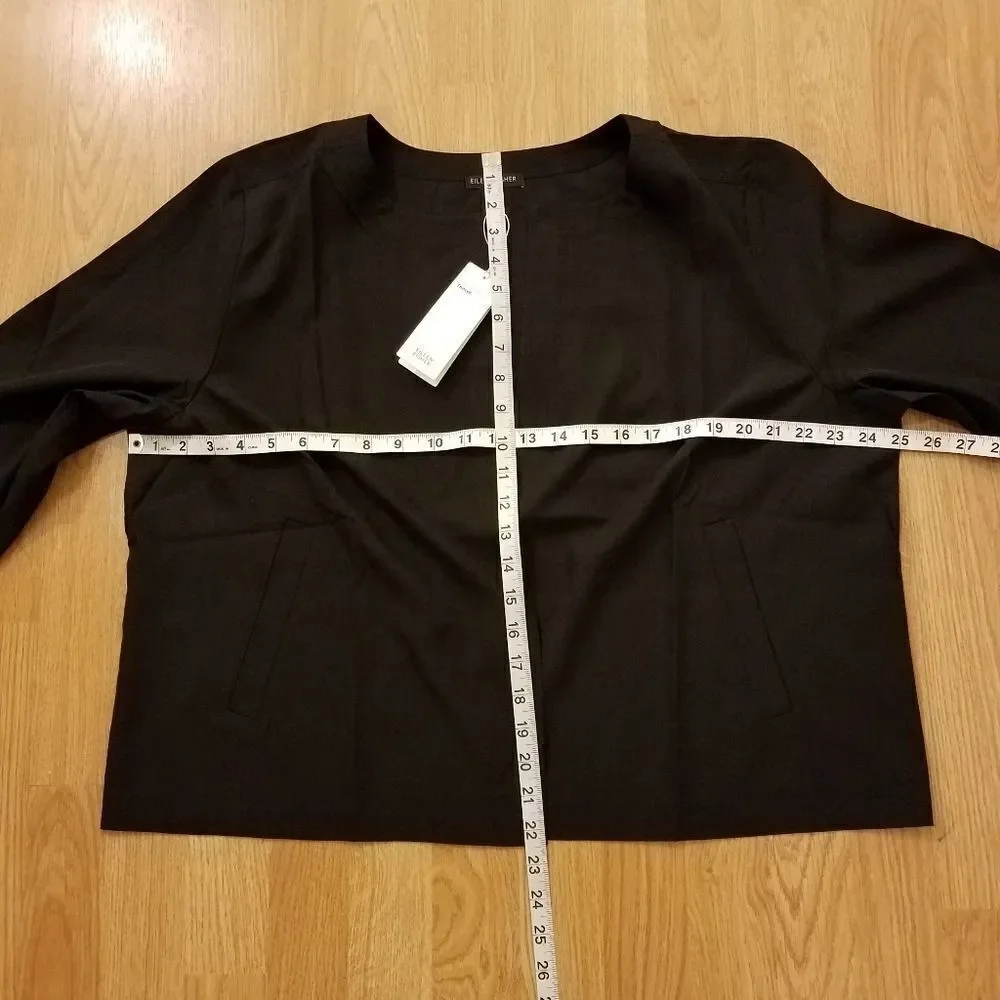 NEW Eileen Fisher Open Front Crop Jacket sz 1X - Picture 7 of 8